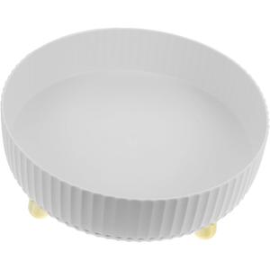 DOITOOL 1pc Rotating Storage Tray Jewelry Tray Snack Practical Sundries Organizer Decorative Bowl To Rotate (28X28CM, White)