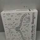 HOUSE DAY Clear Plastic Hangers 12 Pack, Durable Crystal Hangers for Clothes, Light Weight Plastic Dress Hanger for Women, Versatile 16.7‘’ Hanger for Closet and Retail Use, with 360° Swivel Hook