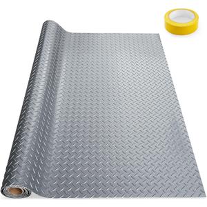 4×6FT Garage Floor Mat, 2.8mm Thickened with A Roll of Tape Gray