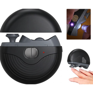 3 Speeds Strong Power Automatic Nails Clipper with Polisher, LED Light, Rechargeable Nail Clippers for Toenails Fingernails