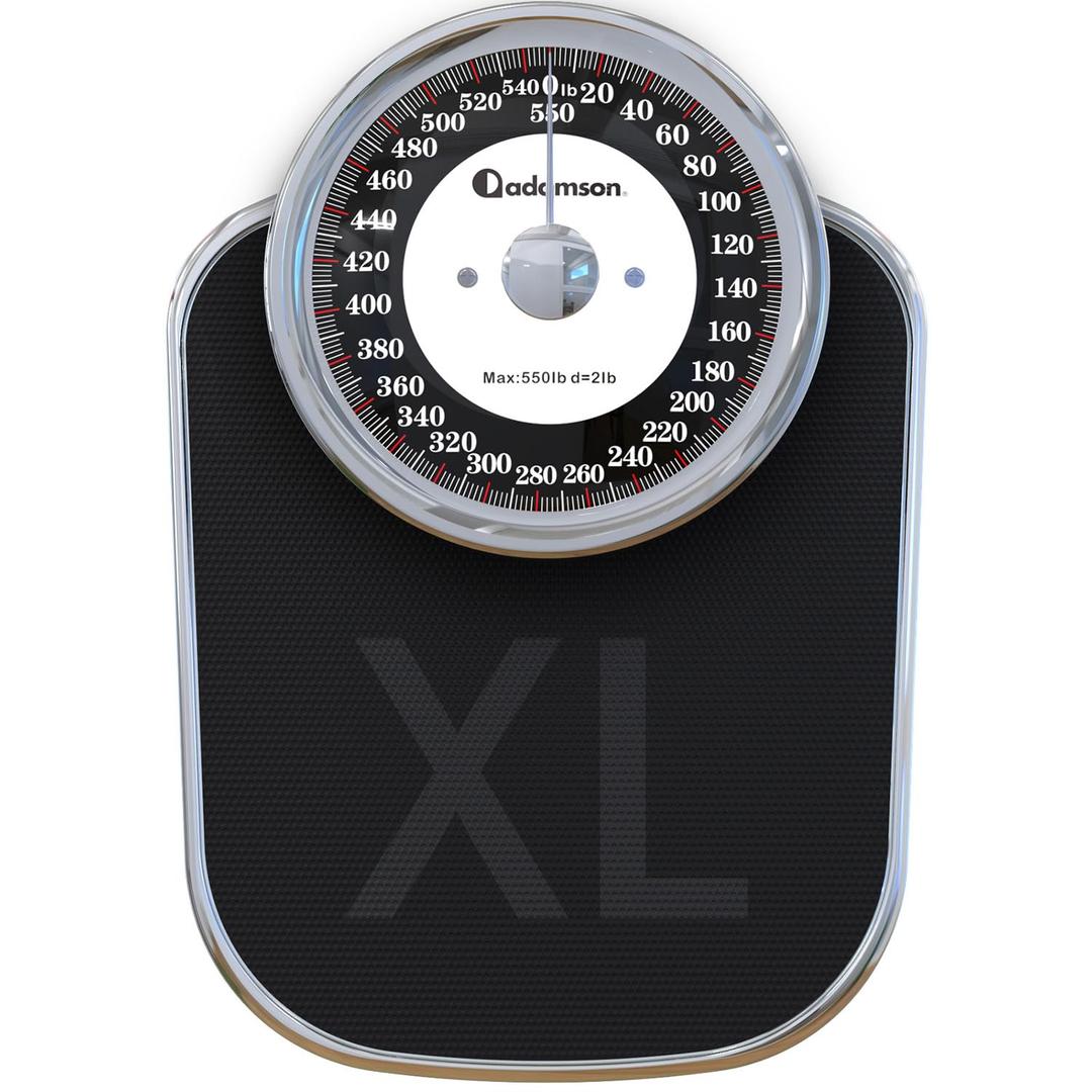 Adamson A28 Bathroom Scales - Up to 550lb, Heavy Weight, Anti-Skid Rubber Surface, Extra Large Numbers - High Precision Weighing Scales for Body Weight - Durable with 20-Year Assurance - New Version