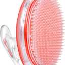Dylonic Exfoliating Brush for Ingrown Hair and Razor Bump Prevention - Gentle Pre-Shave Exfoliator for Silky Smooth Skin on Face, Legs, Bikini Line - Ideal Orange, 4x3-Inch (1pk Orange)