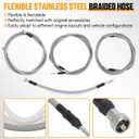 Flexible Stainless Steel Braided Fuel Line Kit Compatible with Chevy Silverado 1500 2500 HD 3500 99-03 For GMC Sierra 1500 2500 HD 3500 99-03 Replace 819-840, 15043857, 15765803