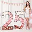 imprsv 3FT Mosaic Numbers for Balloons 25th Birthday Decorations Mosaic Number Frame 25 Large Numbers for Party Number Balloon Anniversary Decor