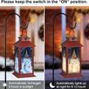 Christmas Decorations,Solar Lanterns with Snowman Outdoor Waterproof Decorative Lights for Christmas Gifts for Women, Mom,(Snowman and a Deer)