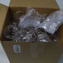 EBOOT 100 Pcs 2 oz Mini Dessert Cups with Spoons, Sphere Plastic Fish Cup Disposable Round Plastic Bowl Small Clear Parfait Bowl for Wedding Event Birthday Party Mousse Pudding Appetizer Serving