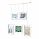 Umbra Exhibit Picture Frame Gallery Set, Adjustable Wall Collage Displays Five Photos (Two 4x6" and Three 5x7"), Set of 5, White