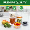 Dealusy 50 Set 32 oz Deli Containers with Lids, Leak-Proof BPA Free Plastic Take Out Bowls, Food Storage Containers for Takeout Meal Prep Storage, Freezer, Microwave & Dishwasher Safe