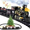 Train Set for Kids, Train Toy w/Steam, Light & Sounds, Christmas Train Sets for Under The Tree, for 3 4 5 6 7 8 Year Old Boys Girls