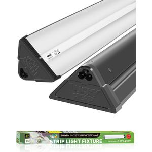 LUCKY HERP T5 Reptile Light Fixture Combo Kit 54W (New Upgrade), UVB Reptile Light Fixture with Desert UVB 10.0 46" Fluorescent Tube, UVA UVB Reptile Light for Lizard, Bearded Dragon, Tortoise