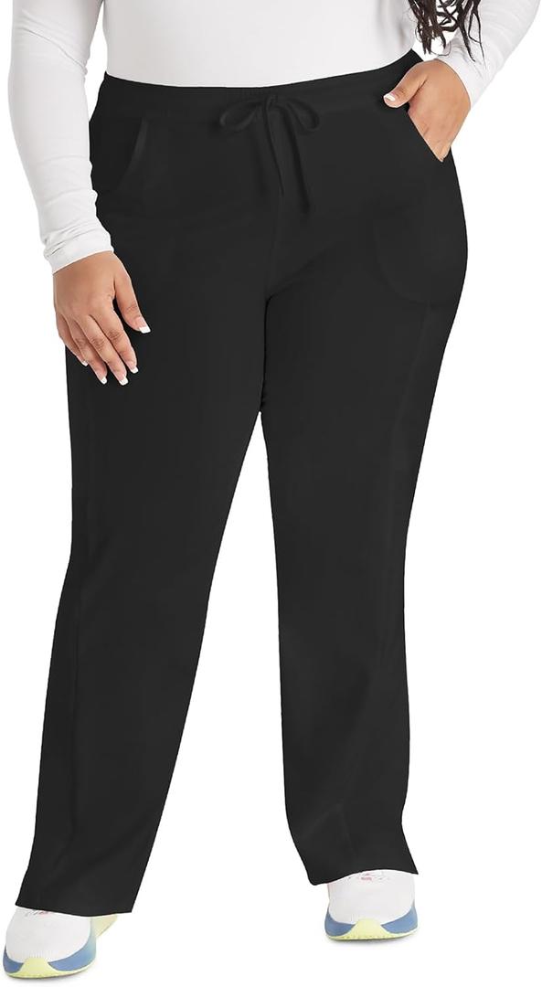 Dickies Scrubs for Women, Drawstring Cargo Scrub Pants with Four-Way Stretch and Moisture Wicking DK010 (3X-Large Plus, Black)