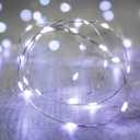 ANJAYLIA 10Ft/3M 30 LED Battery Operated Starry Fairy Lights String Lights for Party Home Wedding Festival Decoration, White