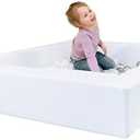 IGLU Soft Play Ball Pool Heaven for Toddlers 1-3 Foam Pit for Baby and Toddler Ball Pit Activities Indoor and Outdoor Large Softzone Kids' Ball pits in White Color