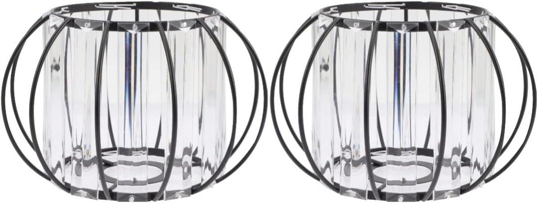 Uonlytech 2pcs Lamp Shade Replacement Lighting Room Farmhouse Transitional Lampshade Bedroom Bulb Counter Hanging Decoration Ceiling Wall Cage Kitchen Guard E Iron Fixture Dining