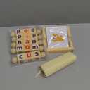 Montessori Toys for Toddlers 2 3 4 Years Old Wooden Reading Blocks Flash Cards Short Vowel Turning Rotating Matching Letters Toy for Kids Educational Alphabet Learning Toys for Preschool Boys Girls