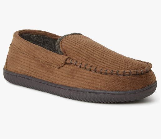 Dearfoams Men's Cordurory Moccasin Slip-On Loafer Size Large 11-12