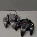 inventii 2 Pack Classic N64 Controller,Wired Controller Joystick Compatible with N64 Console (Black and Grey)