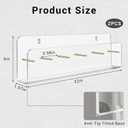 Garvee 2PCS Clear Acrylic Wall Mount Brochure Magazine Holder, 22", Rounded Edge, Adjustable Slot with Magnetic Brass Bolts