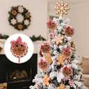 6pcs Gingerbread Man Christmas Trees Picks Ornaments Gingerbread Cookie Christmas Sticks Xmas Tree Decorations for Xmas Tree Top Winter Home Office Party Vase Decor