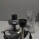 Mueller Multistick 5-in-1 Immersion Blender Handheld, 12 Speed Hand Mixer - Turbo Boost, Heaviest Duty Copper Motor, Titanium Blades Hand Blender, Milk Frother Wand, Whisk, Beaker, Chopper, Grey