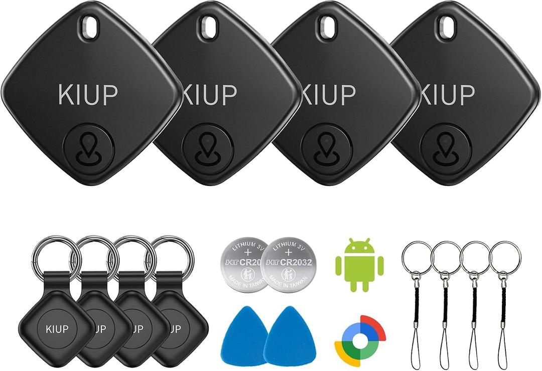Air Tags for Android,Air Tags-4 Pack Android,2 Year Battery Life,Air Tracker Tags with 4 Case,Google Find Trackers for Google'S Find Hub App,IP65 Waterproof Luggage Tracker for Keys,Wallets,Suitcases