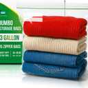3 Gallon Storage Bags - 15 Count, Extra Strong And Super Durable, 2 Mil Thick, Leak-Proof Unique Zipper, Extra Large Storage Bags for Home & Travel