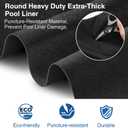 Pool Liner Pad for Above Ground Pools Thick Heavy Duty Under Pool Mat, Ground Cloth Protector for Swimming Pool Liner, Puncture Resistant, Smooths Surface & Extends Liner Life (24R FT)