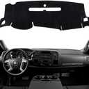 Rifoda Dash Board Cover Fit for 2007-2013 Chevy Chevrolet Silverado with Two Glove Boxes, GMC Sierra 1500 2500 3500 Dashboard Cover Mat Non-Slip Pad Carpet Sunshield Protector