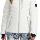 Obermeyer Womens Cosima Down Ski Jacket, 550-fill Duck Insulation, Waterproof for Snow and Skiing (8, White)