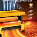 4000W Electric Garage Heater, 240V Graphene Heat, Hardwired, Yellow