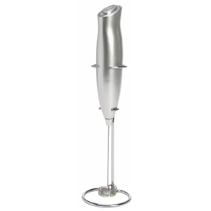 Primula Handheld Battery Operated Milk Frother with Stand - Silver
