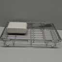 Sakugi Dish Drying Rack in Sink - Expandable Stainless Steel Dish Rack Over the Sink, Kitchen Sink Drain Strainer with Cutlery Holder & Cup Holders, 15.4 x 9.8 x 3.0 Inch, Silver