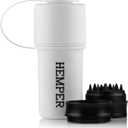 Hemper Keeper 3in1 Herb Grinder with Dual Storage Container - SmellProof, Airtight & WaterResistant - BuiltIn Removable Grinder, Dual Compartments for Flower & Ground - (White)
