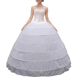Women's Hoop Skirt Crinoline Petticoat A-Line Underskirt Slip for Full Length Wedding Bridal Dress Quinceañera Gown
