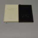 2 Pcs Wedding Vow Books His and Her to Husband Wife Wedding Must Have Registry Ideas Gold Foil Lined Page Premium Engagement Gift for Guest Groom Newly Engaged Couple(Black-White)