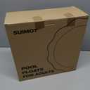 Inflatable Pool Floats Adult Size - 77" X-Large Heavy Duty Tanning Floating Mat Cooling Holes Lounger with Pillow, Pool Floaties Bed with Cup Holders for Backyard Swimming Pool Party, Purple