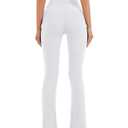 HEGALY Women's Flare Yoga Pants - Crossover Flare Leggings Buttery Soft High Waisted Workout Casual Bootcut Pants White, Medium