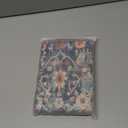 Boho Pillow Covers 16x16 Set of 2, Carpet Rug Design Decorative Navy Blue Red Boho Throw Pillows Linen Farmhouse Bohemian Cushion Pillow Covers for Sofa Couch Outdoor Decor