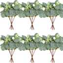 ZeKonan 40 Pieces of Artificial Greening Eucalyptus Stem Artificial White Seeds Plant Suitable for Family Wedding Vase Center Bouquet Flower Arrangement