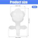 4 x 2pcs Replacement Stopper with 4pcs Seal O-Ring Gasket for Thermos Funtainer 16oz Stainless Steel Vacuum Insulated Bottle, Flower Silicone Lid Plug with Gasket & Tweezers (Transparent)