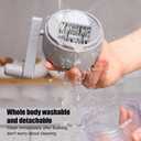 Nut Chopper, Portable Manual Nut Grinder with Hand Crank For All Nuts, Hand Held Food Shredder Cutter Mincer Blender Meat Grinder Kitchen Tool for Making Toppings(White)