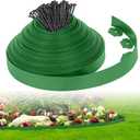 2-Inch x 50 FT Landscape Edging Border with 75 Stakes, Garden Edging Border Lawn Edging Border, Plastic Edging Border Flexible for Garden Flower Beds Lawn Yard Paver Pathway (Green)
