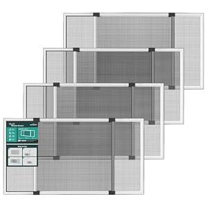 paramondo Expandable Window Screen, 15" H x 21.6" - 40" W, 4 Pack | Horizontal Adjustable Window Screens, Replacement Window Screens for House Windows