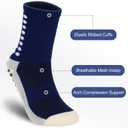 Ultrafun 5 Pairs Kids Youth Grip Soccer Socks Cushioned Non Slip Football Athletic Sports Socks (S)