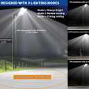 Gefolly SL-3600W Solar Street Lights Outdoor, 360000LM Commercial Parking Lot Light, 6500K Dusk to Dawn IP67 Security Flood Lights Motion Sensor Led Lamp for Basketball Court, Road, Yard