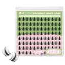 KEYYOU Fairy Lash Clusters 96Pcs D Curl 12MM Manga Lash Extension Eyelash Extension Wispy Natural Invisible Band Lash with Waterproof DIY Lash Extension at Home(Fairy-D-12MM)