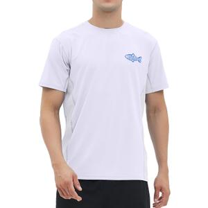 Riverruns Fishing T-Shirt Mens UPF 50+ Sun Protection Fishing Shirt Short Sleeve Performance Tee #1006 (Small)