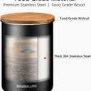 Vacuum Coffee Canister, Stainless Steel Airtight Canister for 16oz Coffee Beans, Coffee Bean Storage, 46 fl.oz