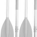 Boat Oars, 2Pcs Oars for Row Boat of Oars 51.97" Long with Oar Locks, Split Shaft Aluminum Oars Canoe Kayak for Inflatable Boat Rubber Dinghy Water Marine Sports