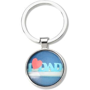 Father Dad Gift from Son Daughter, Bonus Dad Daddy Christmas Birthday Gift for Men I Love Dad Engraved Keychain for Step Dad Father Retirement Gifts Christmas Stocking Stuffers for Men